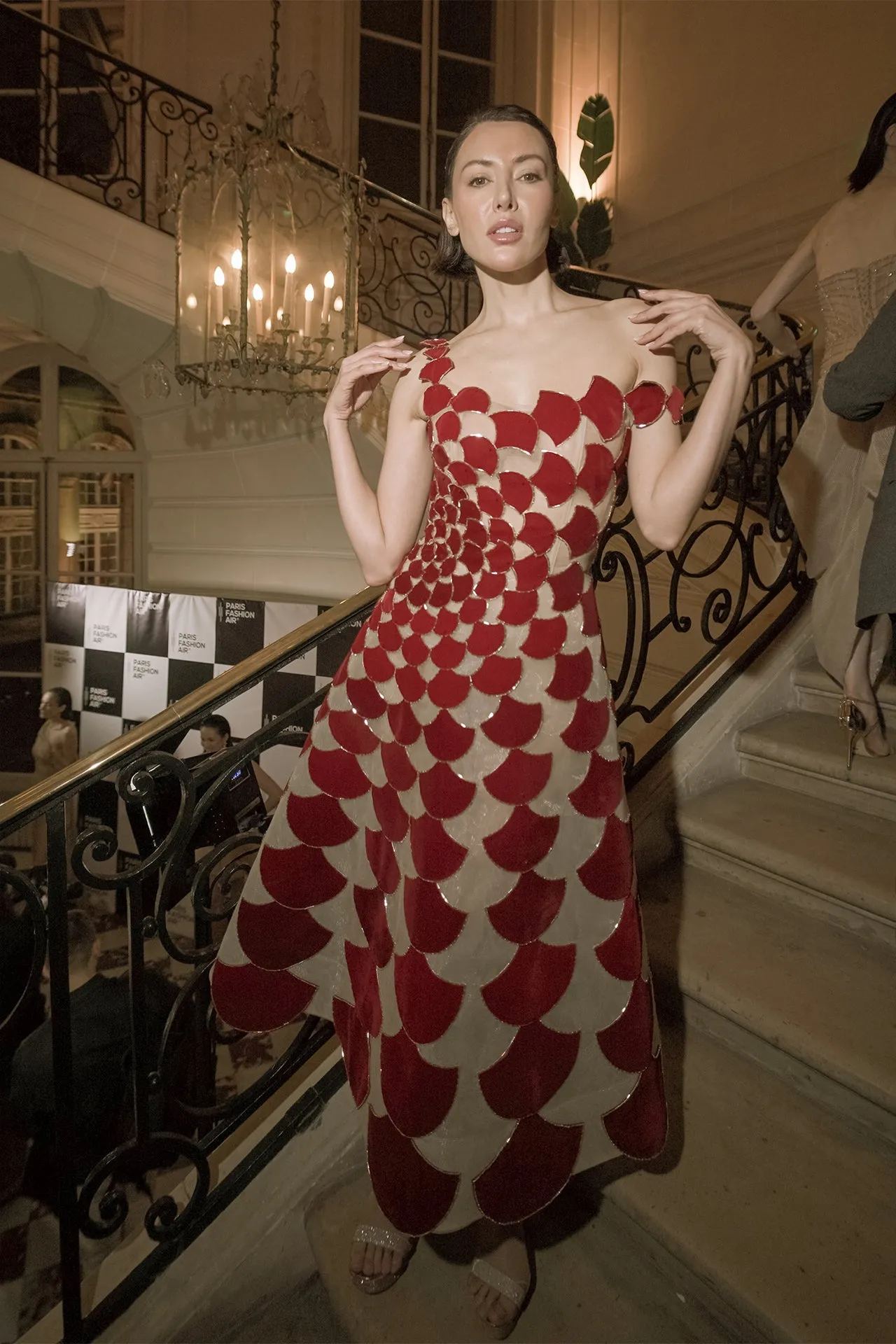 A-Line Midi Dress with Structured Back