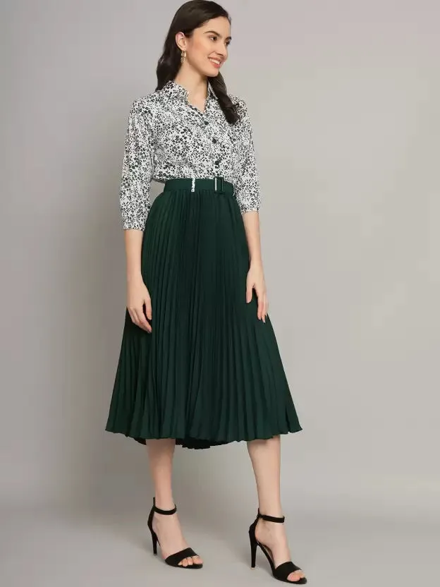 Chic Charm Collared A-line Dress