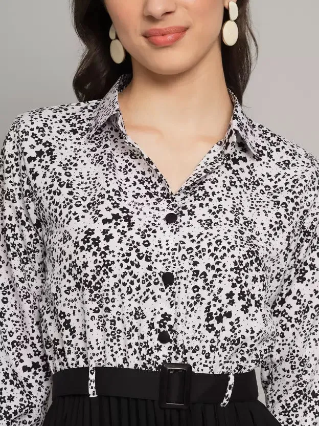 Chic Charm Collared A-line Dress