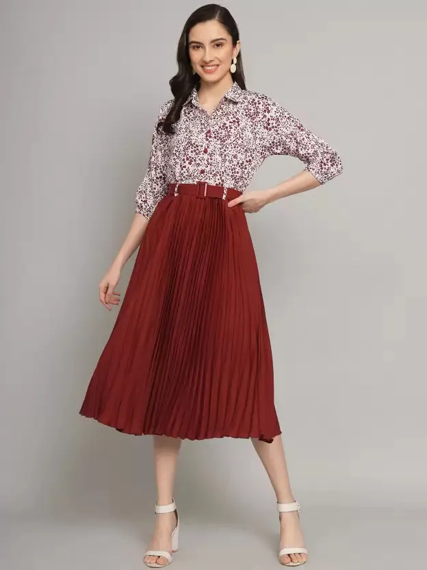 Chic Charm Collared A-line Dress