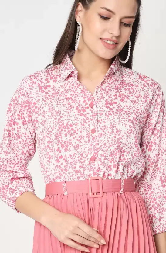 Chic Charm Collared A-line Dress