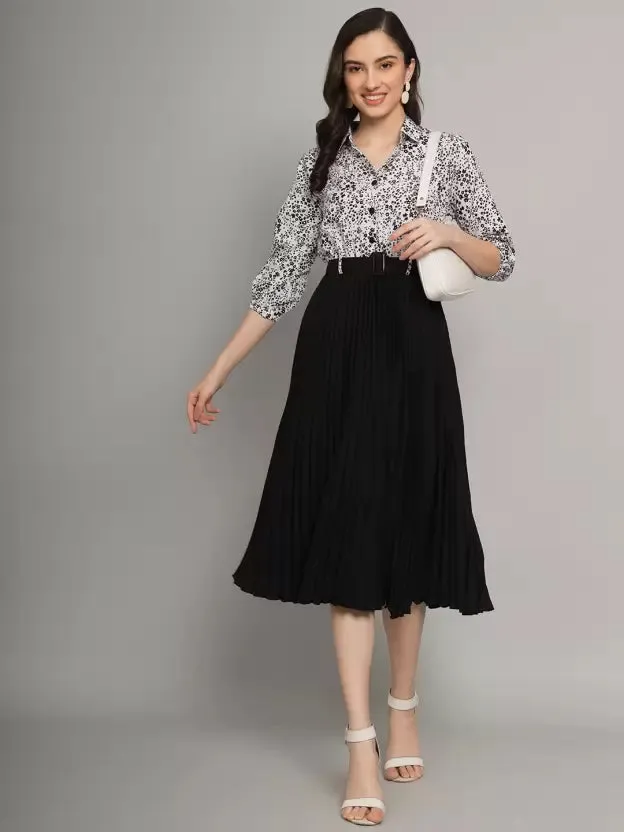 Chic Charm Collared A-line Dress