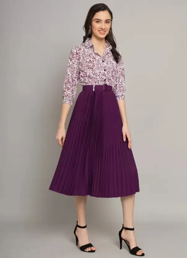Chic Charm Collared A-line Dress