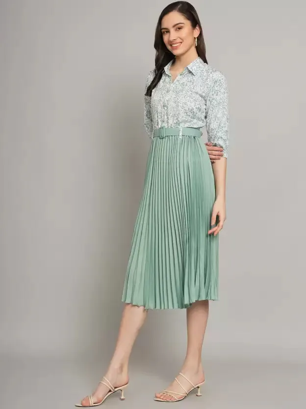 Chic Charm Collared A-line Dress
