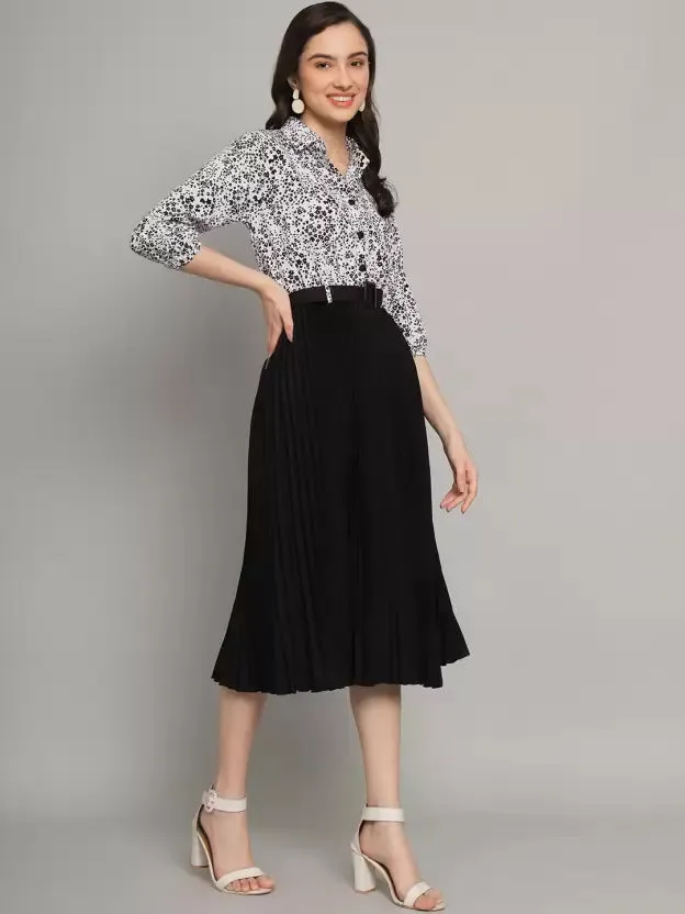 Chic Charm Collared A-line Dress