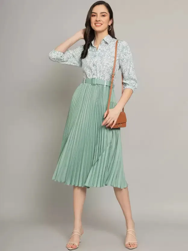 Chic Charm Collared A-line Dress