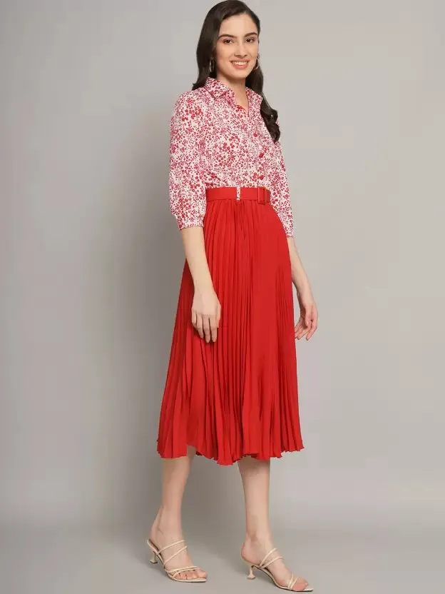 Chic Charm Collared A-line Dress