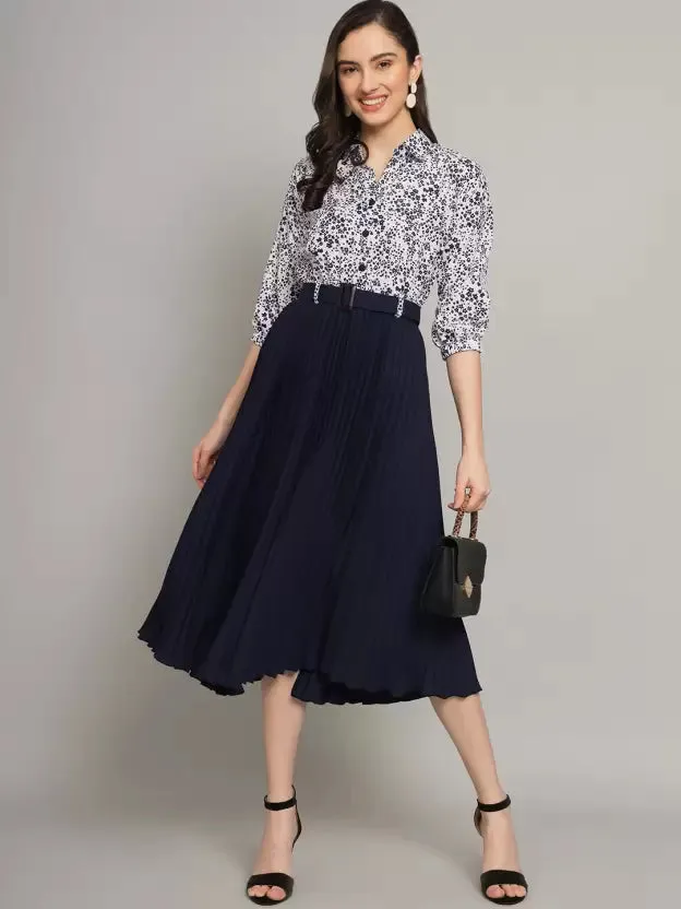 Chic Charm Collared A-line Dress
