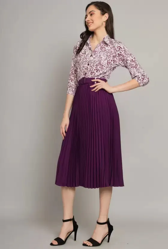 Chic Charm Collared A-line Dress