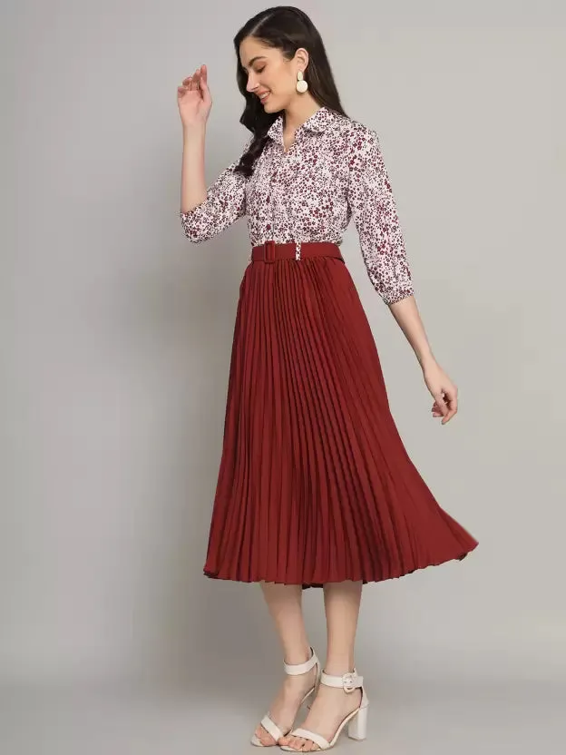 Chic Charm Collared A-line Dress