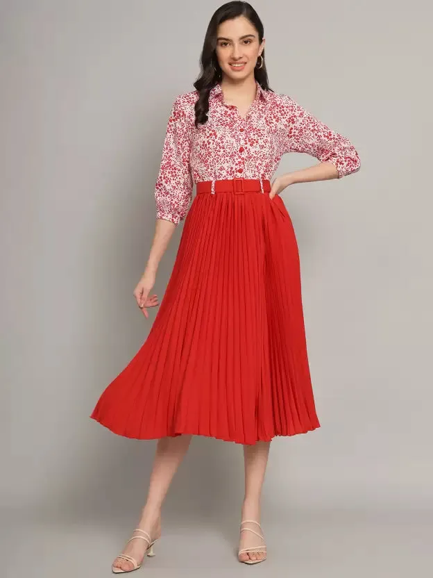 Chic Charm Collared A-line Dress