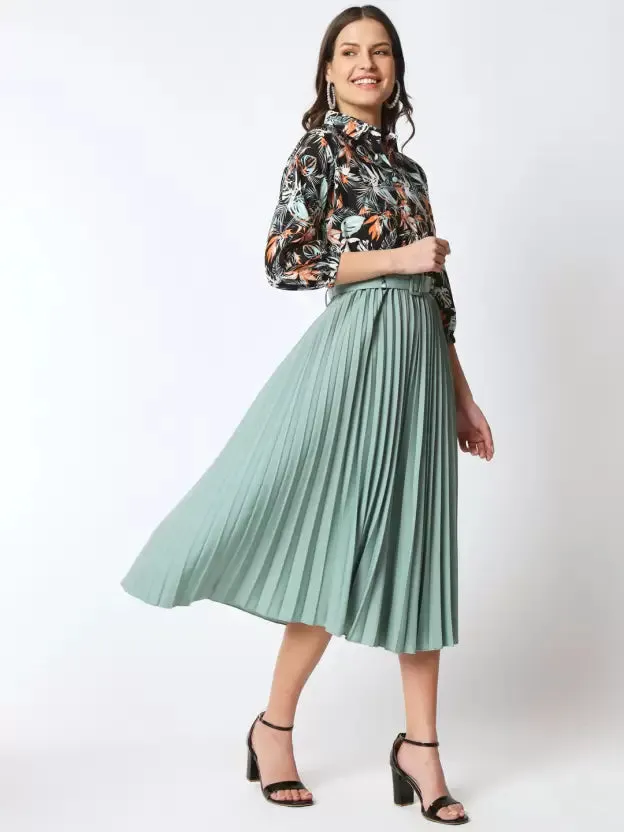 Chic Charm Collared A-line Dress