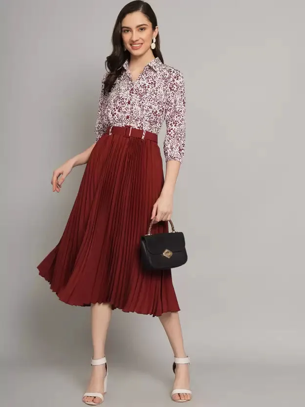 Chic Charm Collared A-line Dress