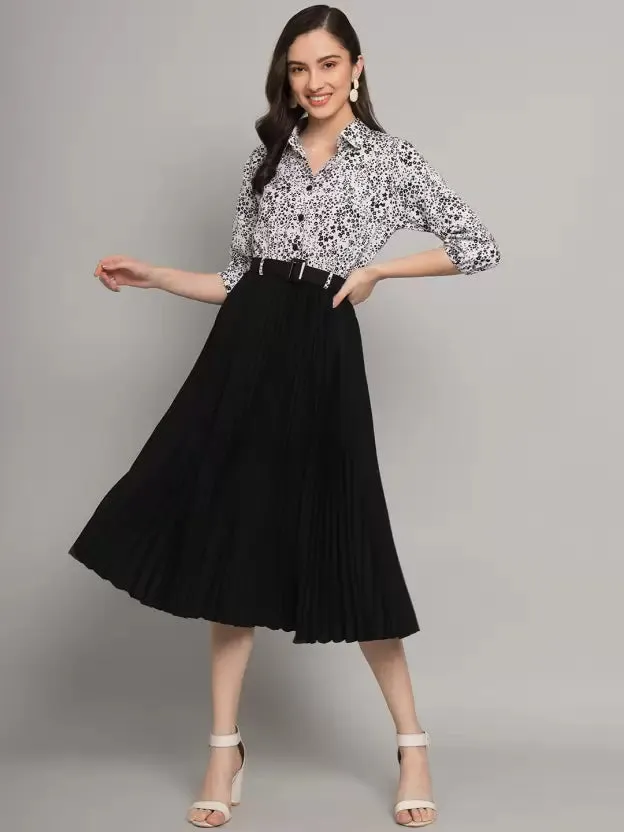 Chic Charm Collared A-line Dress