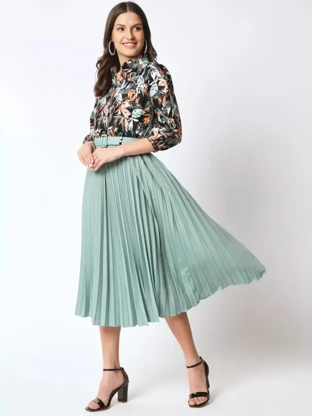Chic Charm Collared A-line Dress