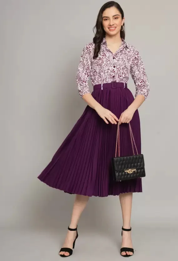 Chic Charm Collared A-line Dress