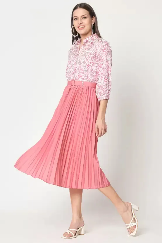 Chic Charm Collared A-line Dress