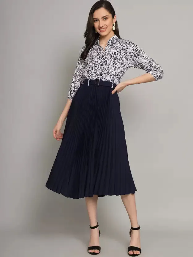 Chic Charm Collared A-line Dress
