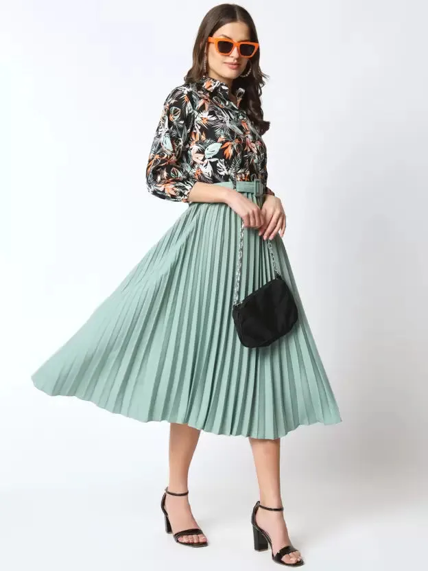 Chic Charm Collared A-line Dress