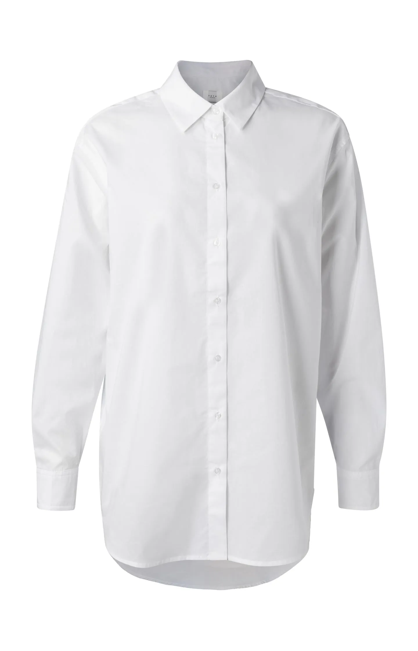 Classic poplin blouse in a long and oversized boyfriend fit