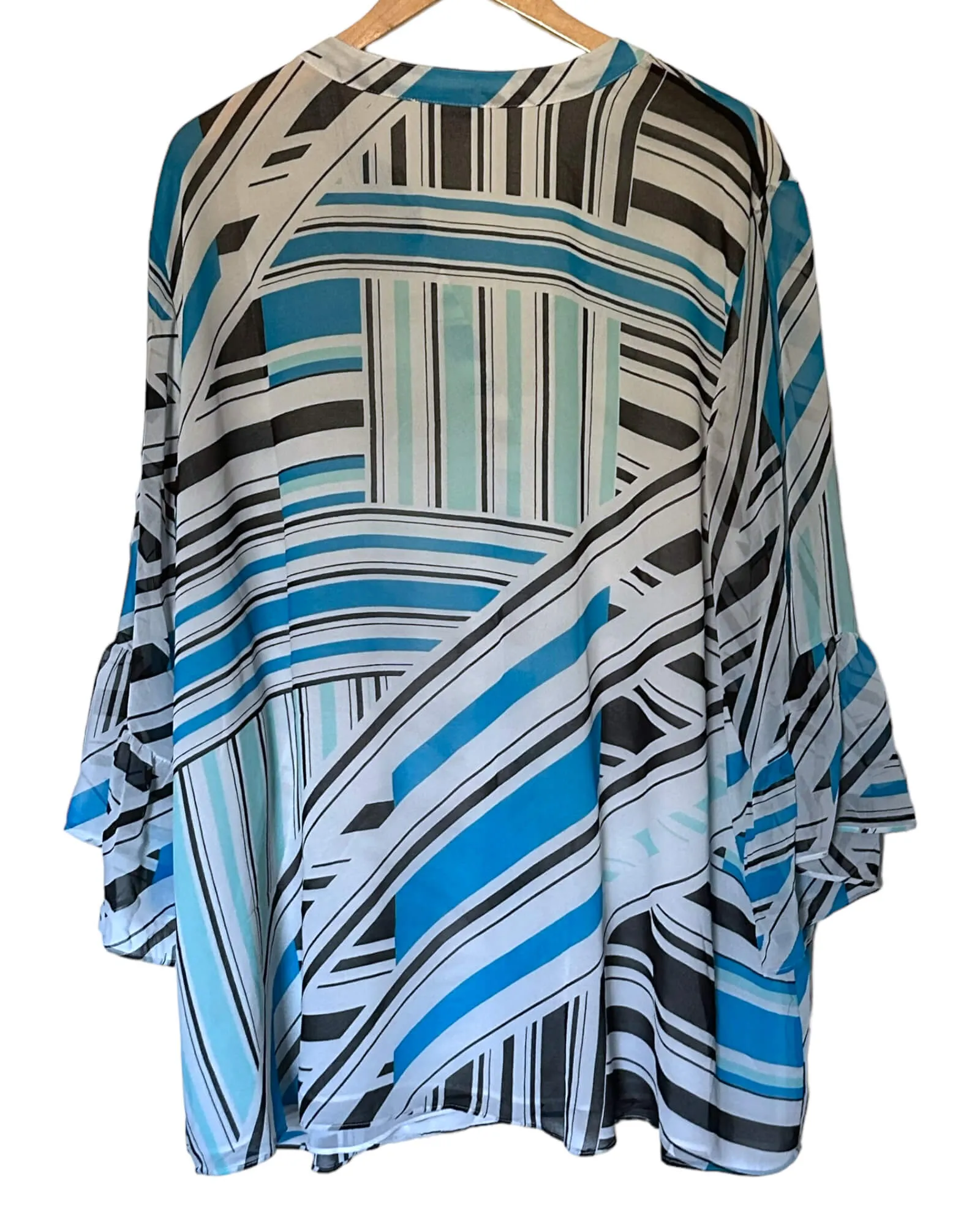 Cool Winter Geometric Print Blouse
