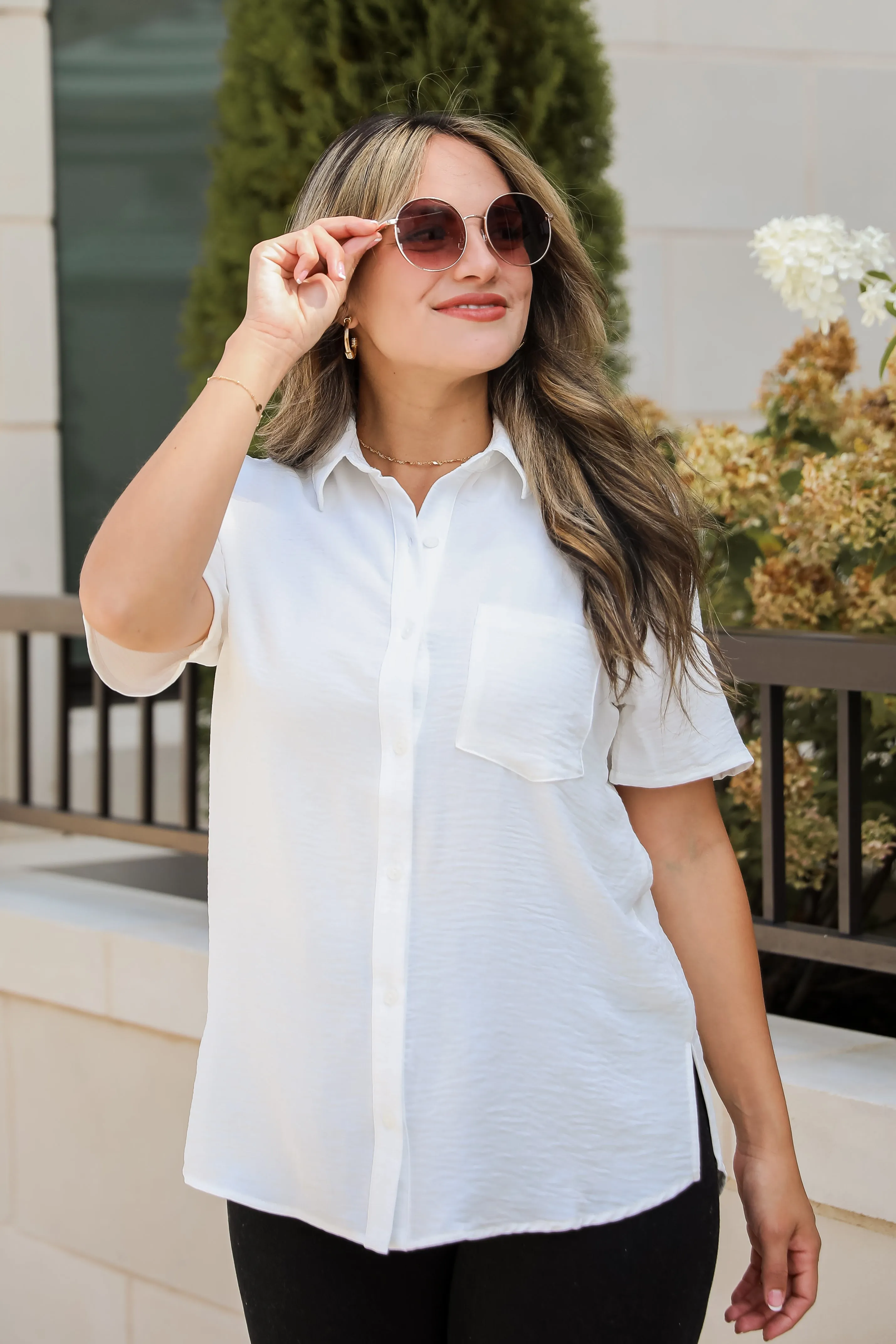 FINAL SALE - Kayla Button-Up Blouse - DU DEAL