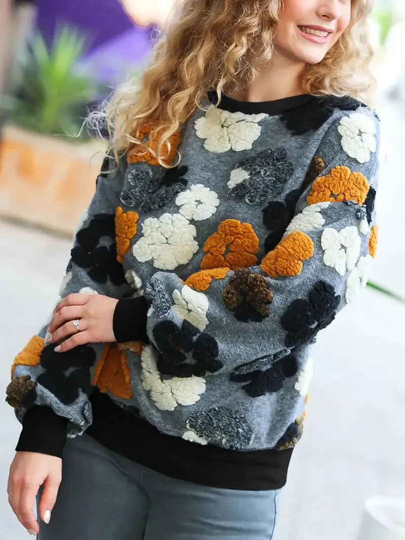 Flora - Stylish floral print sweater for women in vibrant colors