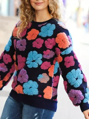 Flora - Stylish floral print sweater for women in vibrant colors