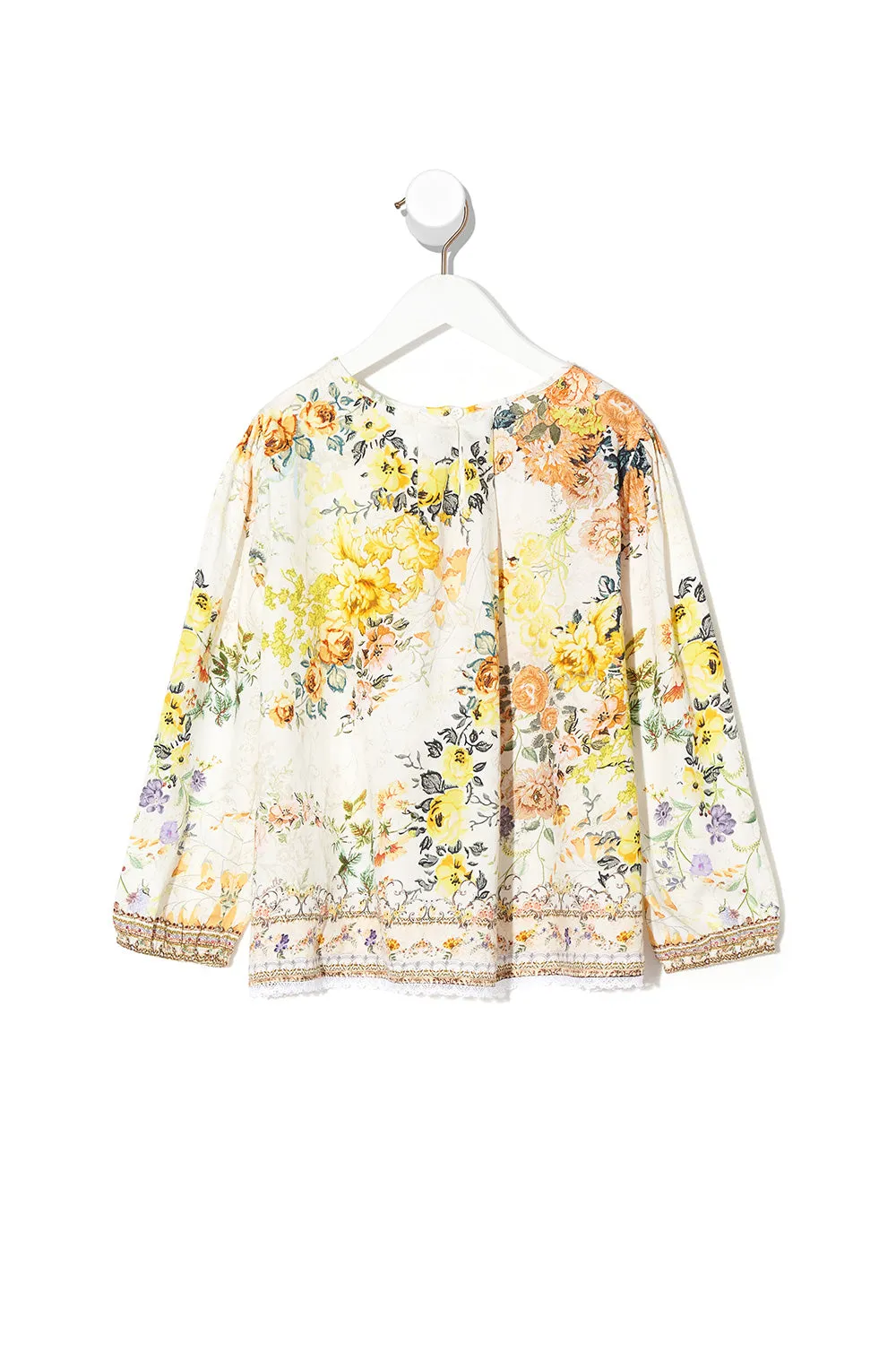 KIDS BLOUSE WITH PINTUCKING IN THE HILLS OF TUSCANY
