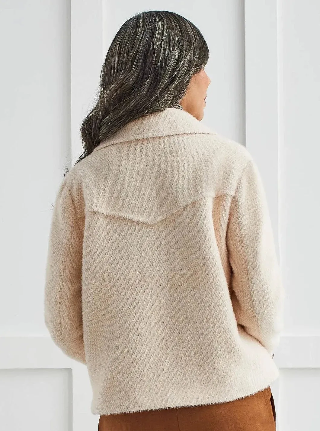 Lined Double Breast Jacket [Oyster-1595O]