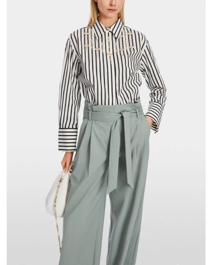 Marc Cain Stripe Jewel Detail Shirt