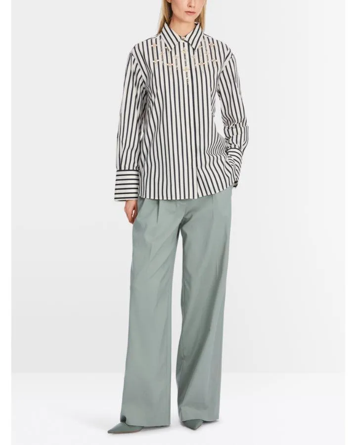 Marc Cain Stripe Jewel Detail Shirt