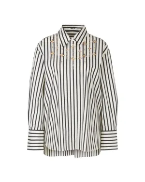 Marc Cain Stripe Jewel Detail Shirt