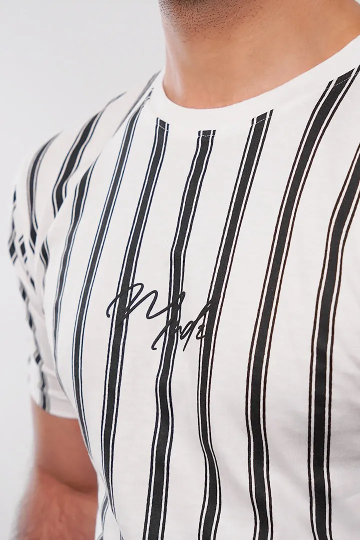 MNDZ Striped T-Shirt - Black & White