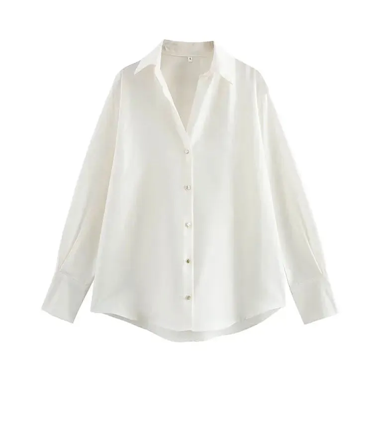 Sorrel Satin Button-Up Shirt  Effortless Work to Evening Elegance