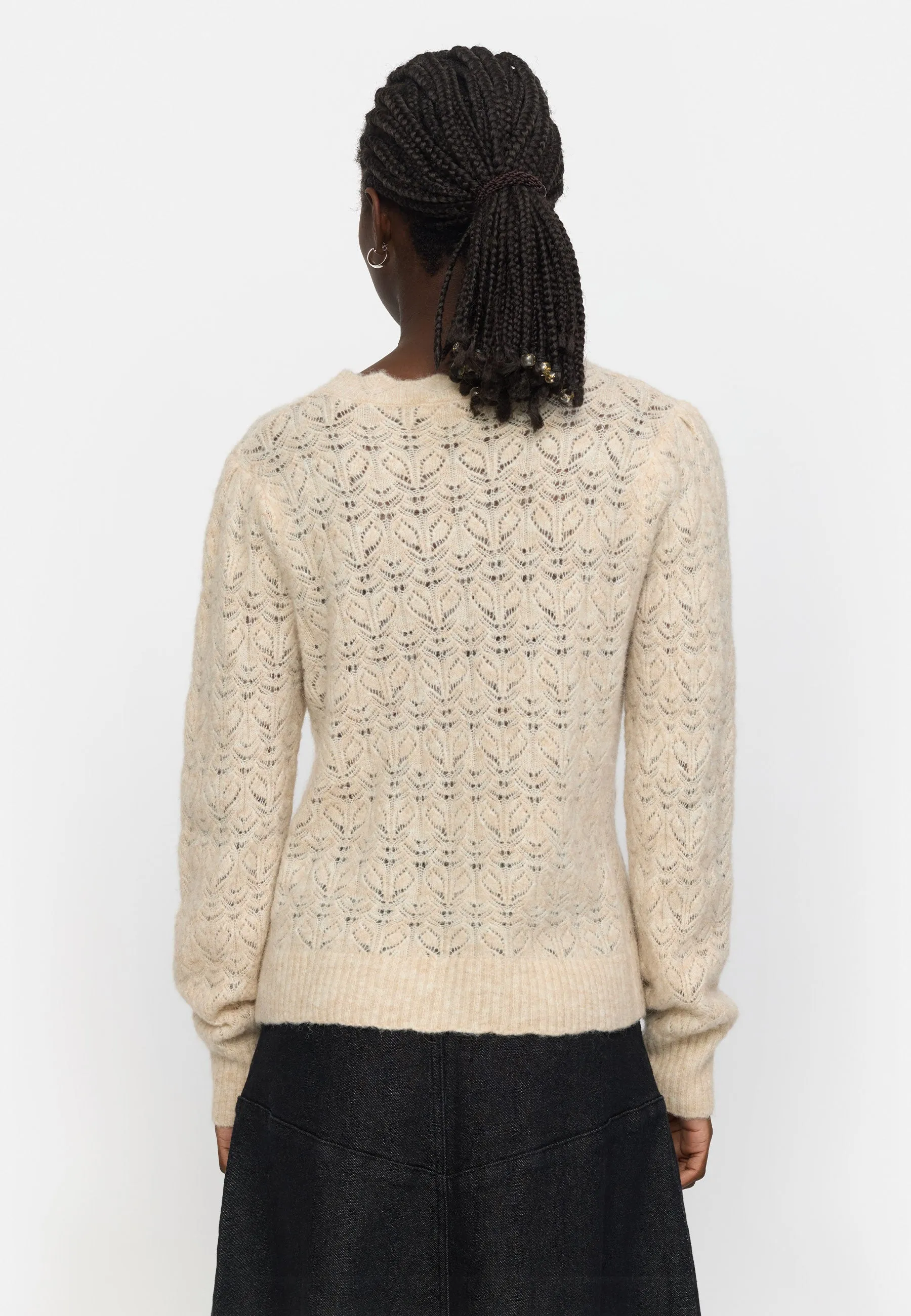 SRJayden Highneck Knit - Whitecap Gray Melange