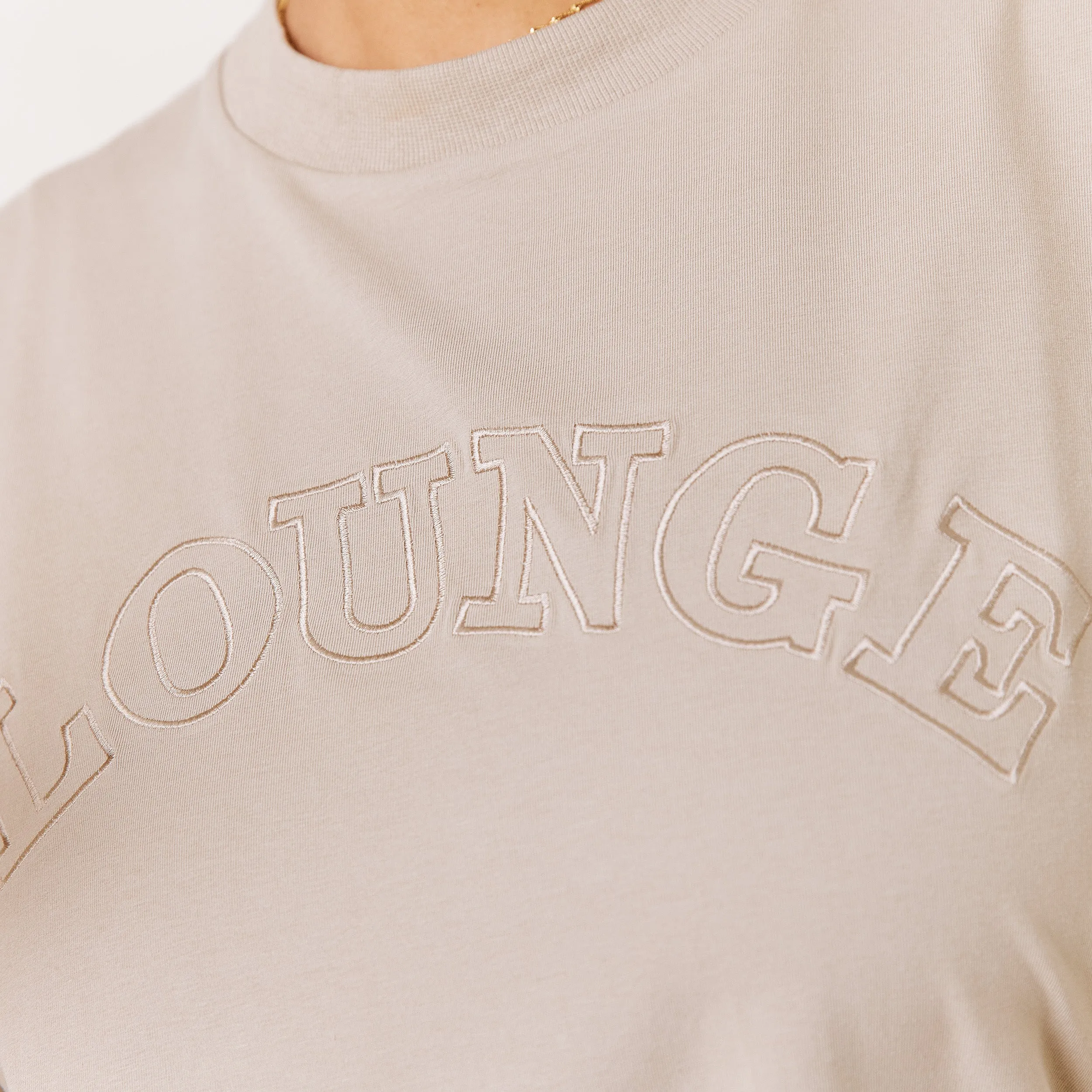 Varsity Oversized T-Shirt - Oat