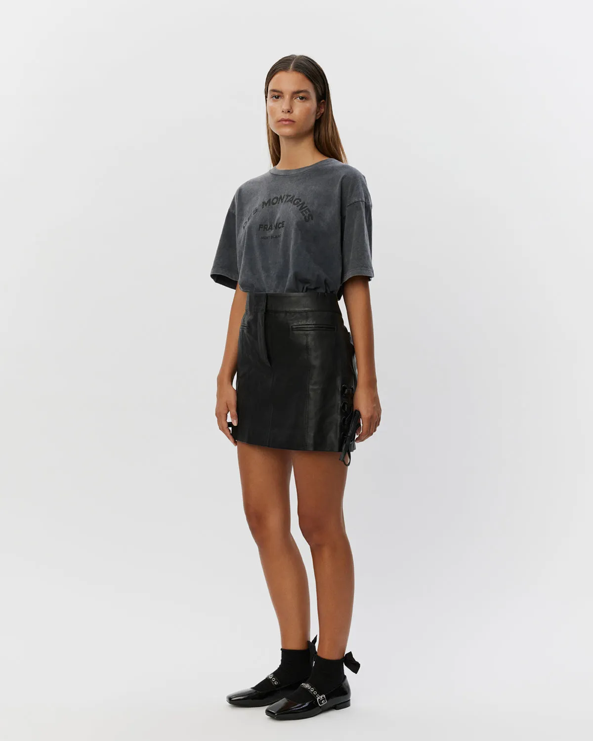 ZITASW T-SHIRT - Washed black